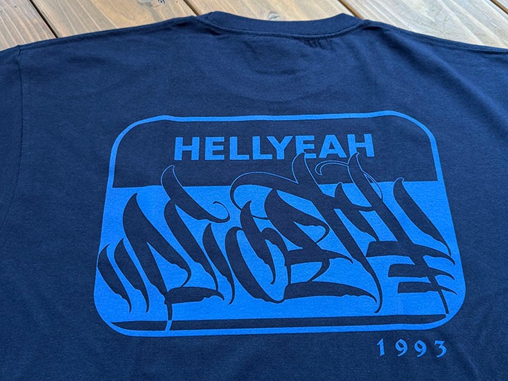 NICETY 7.2oz heavyweight Tshirt (hellyeah) / navy
