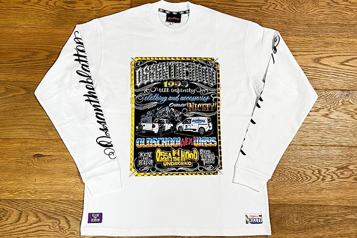KEN THE FLATTOP x OSNTHD 10.2oz longsleeve / white