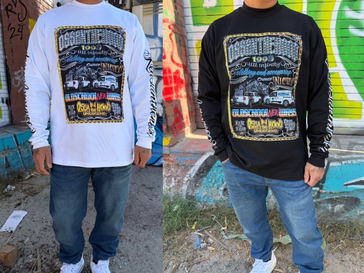 KEN THE FLATTOP x OSNTHD 10.2oz longsleeve / white