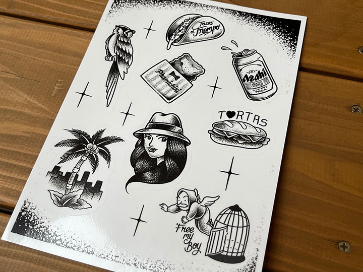 Benjie Escobar mini sticker 8pcs sheet (flash)