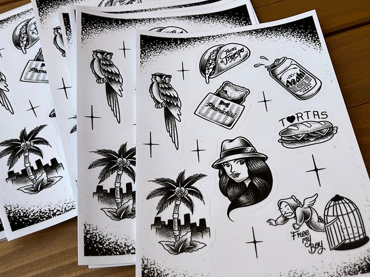 Benjie Escobar mini sticker 8pcs sheet (flash)