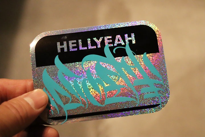 NICETY vinyl glitter sticker (hellyeah) / glitter
