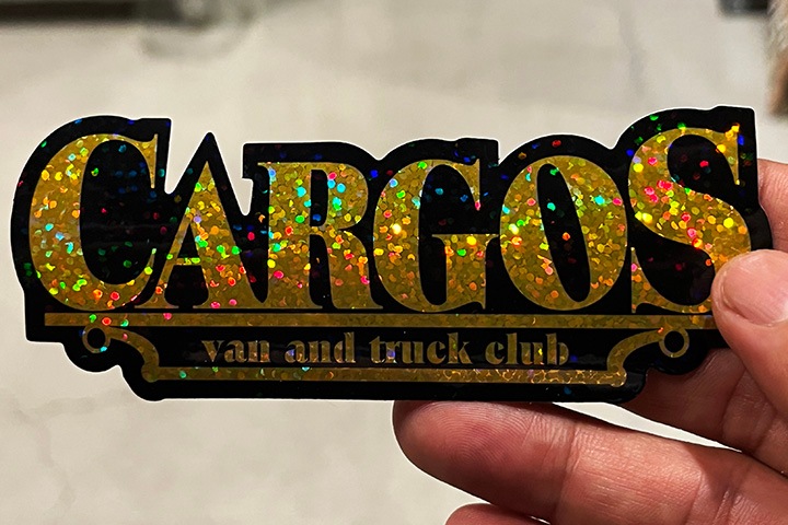 OSSANTHEHOOD vinyl sticker (cargos) / glitter