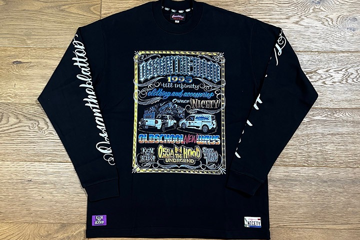 KEN THE FLATTOP x OSNTHD 10.2oz longsleeve / black