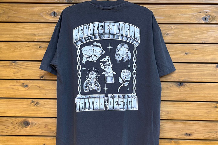 BENJIE ESCOBAR Tshirt (tattoo) / dark charcol