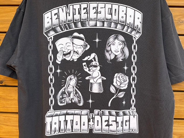 BENJIE ESCOBAR Tshirt (tattoo) / dark charcol