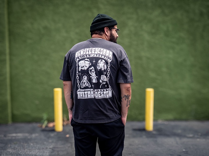 BENJIE ESCOBAR Tshirt (tattoo) / dark charcol