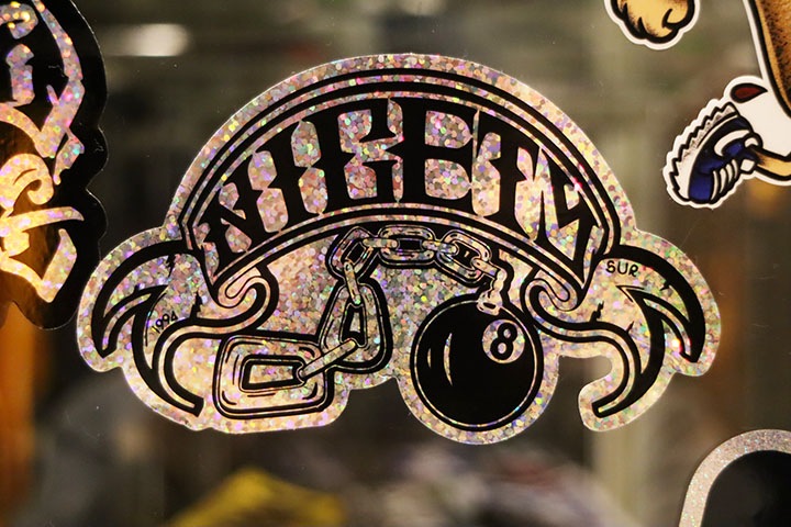 NICETY vinyl glitter sticker (8ball) / glitter