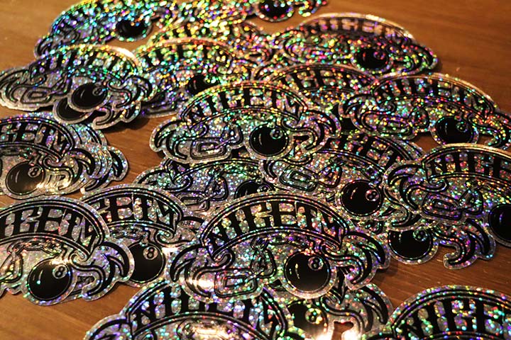 NICETY vinyl glitter sticker (8ball) / glitter