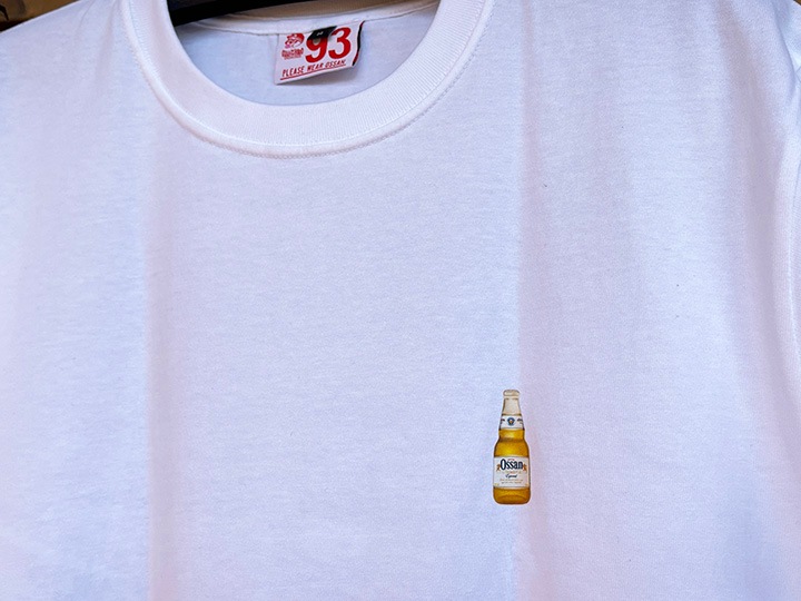 OSSANTHEHOOD 7.2oz heavyweight Tshirt (beers) / white