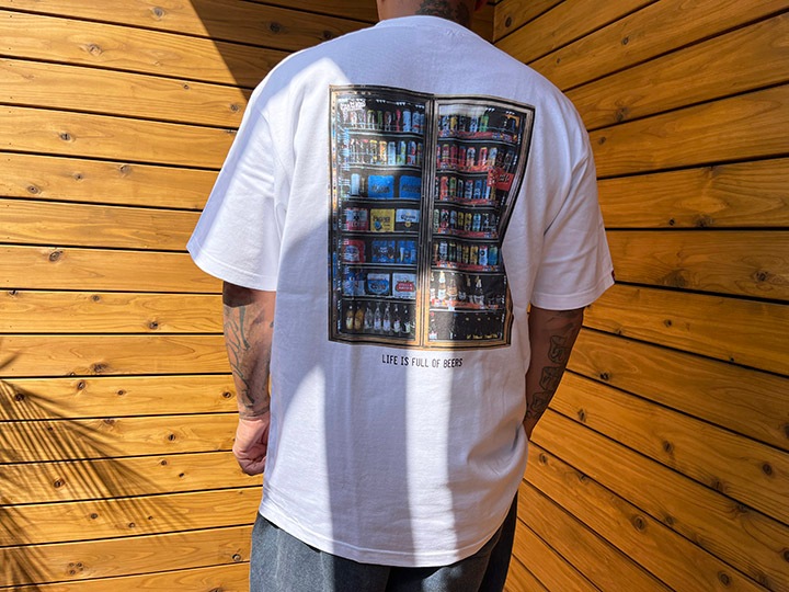 OSSANTHEHOOD 7.2oz heavyweight Tshirt (beers) / white