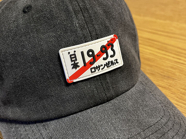 OSSANTHEHOOD cotton washed dad hat (caliʥС) / dye black