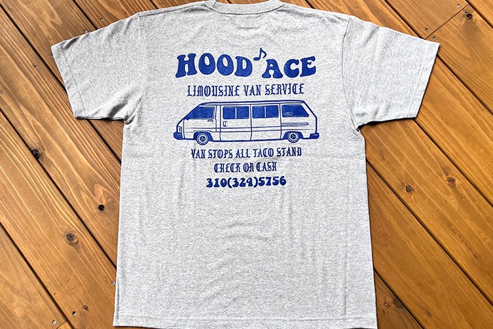OSSANTHEHOOD 7.2oz heavyweight Tshirt (hood-ace) / gray