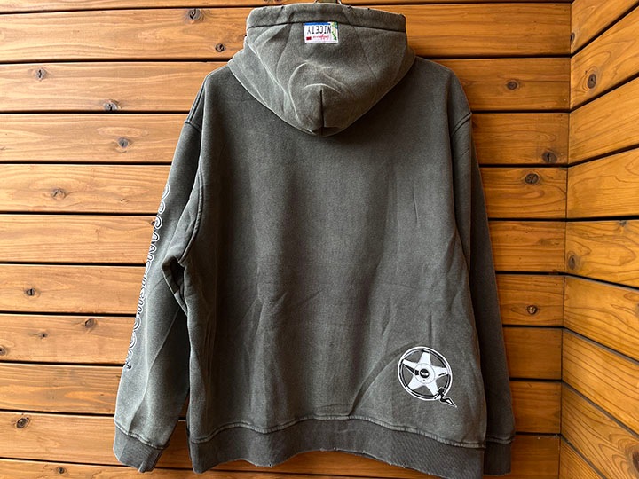 OSSANTHEHOOD 12oz. pullover hood (more bounce) / washed gray