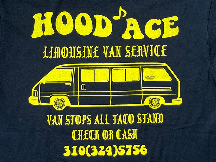 OSSANTHEHOOD 7.2oz heavyweight Tshirt (hood-ace) / black