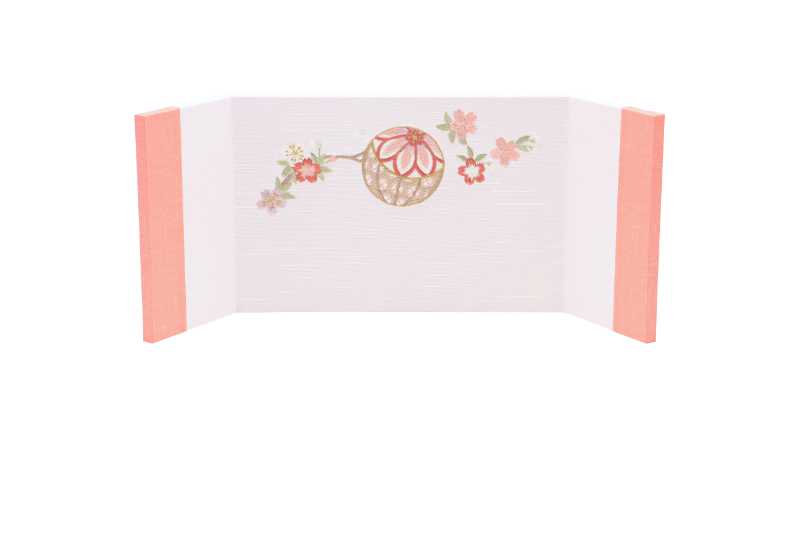 鞠刺繍 彩桜 屏風 B-22 [シミュレーション] | カスタム | 雛人形の 