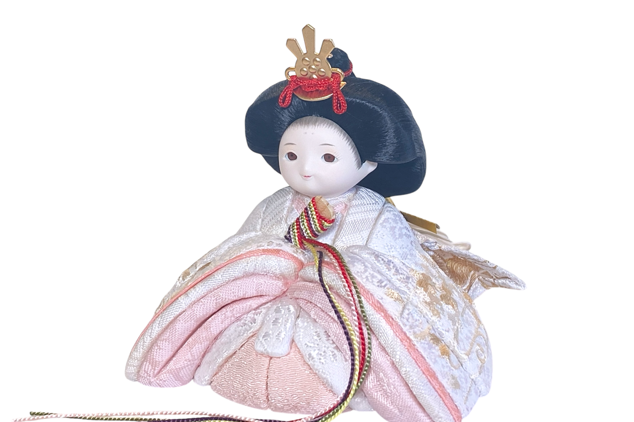 rico舞香（まいか）木目込み親王飾り雛人形 高岡塗台 金箔小桜