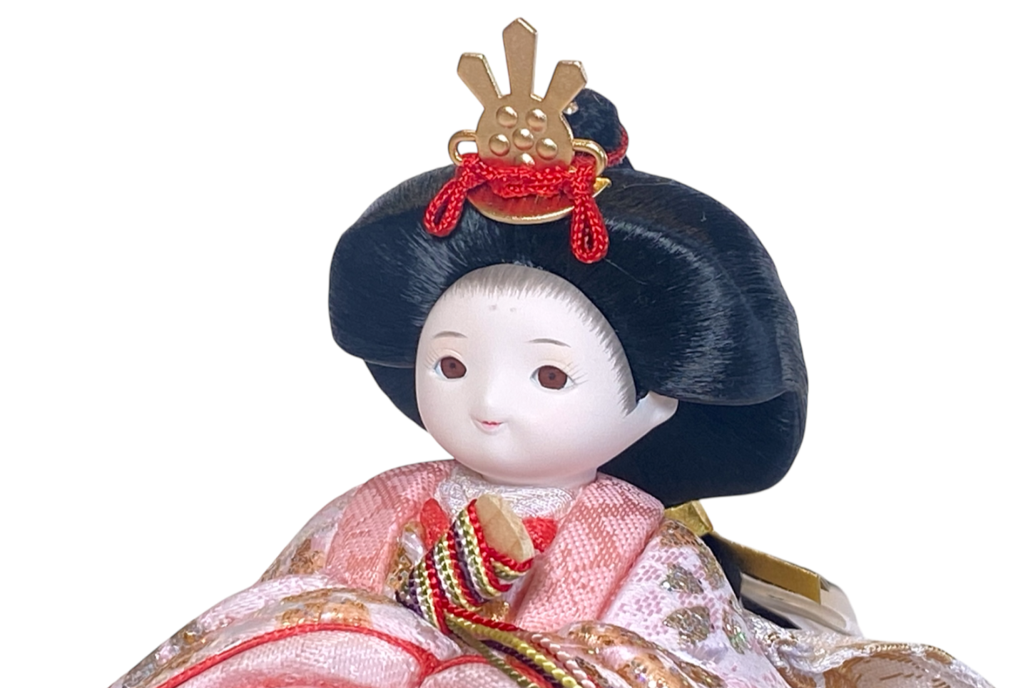 rico美優（みゆ）木目込み親王飾り雛人形 高岡塗台 ミルキー桜蒔絵屏風