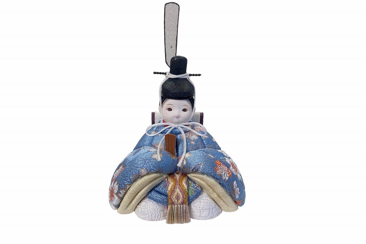 rico美琴（みこと）木目込み親王飾り雛人形 高岡塗台 白布地に金彩屏風