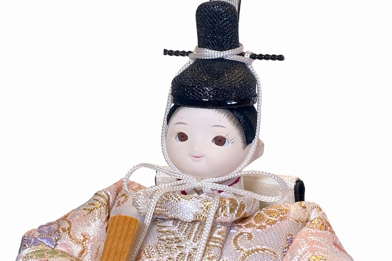 coco　お雛様　型染め額 coco優（ゆう）衣裳着親王飾り雛人形 高岡塗台 満月木ナチュラル
