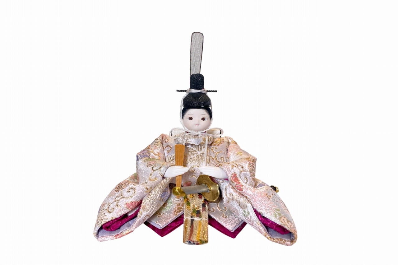 coco優（ゆう）衣裳着親王飾り雛人形 高岡塗台 満月木ナチュラル