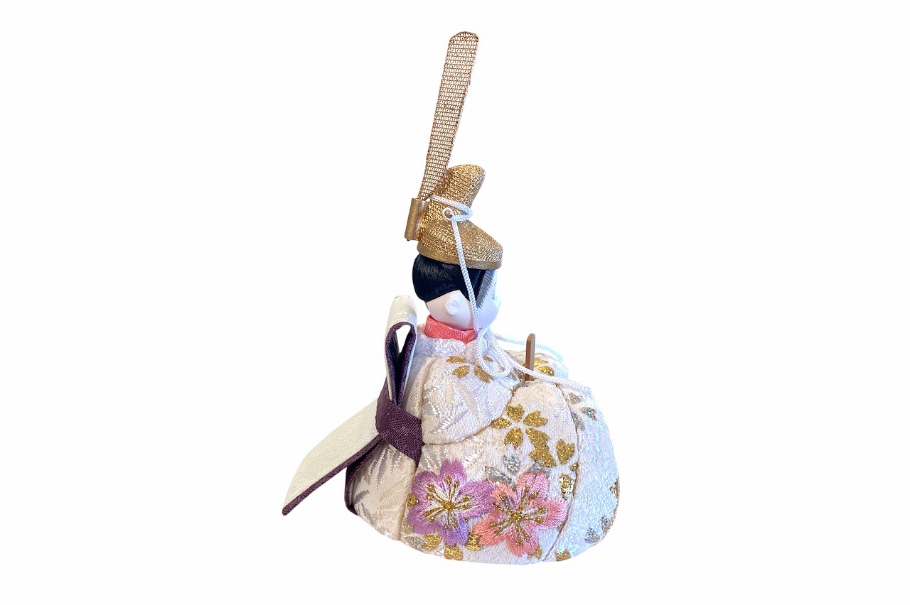rico美優（みゆ）木目込み親王飾り雛人形 高岡塗台 金箔小桜蒔絵