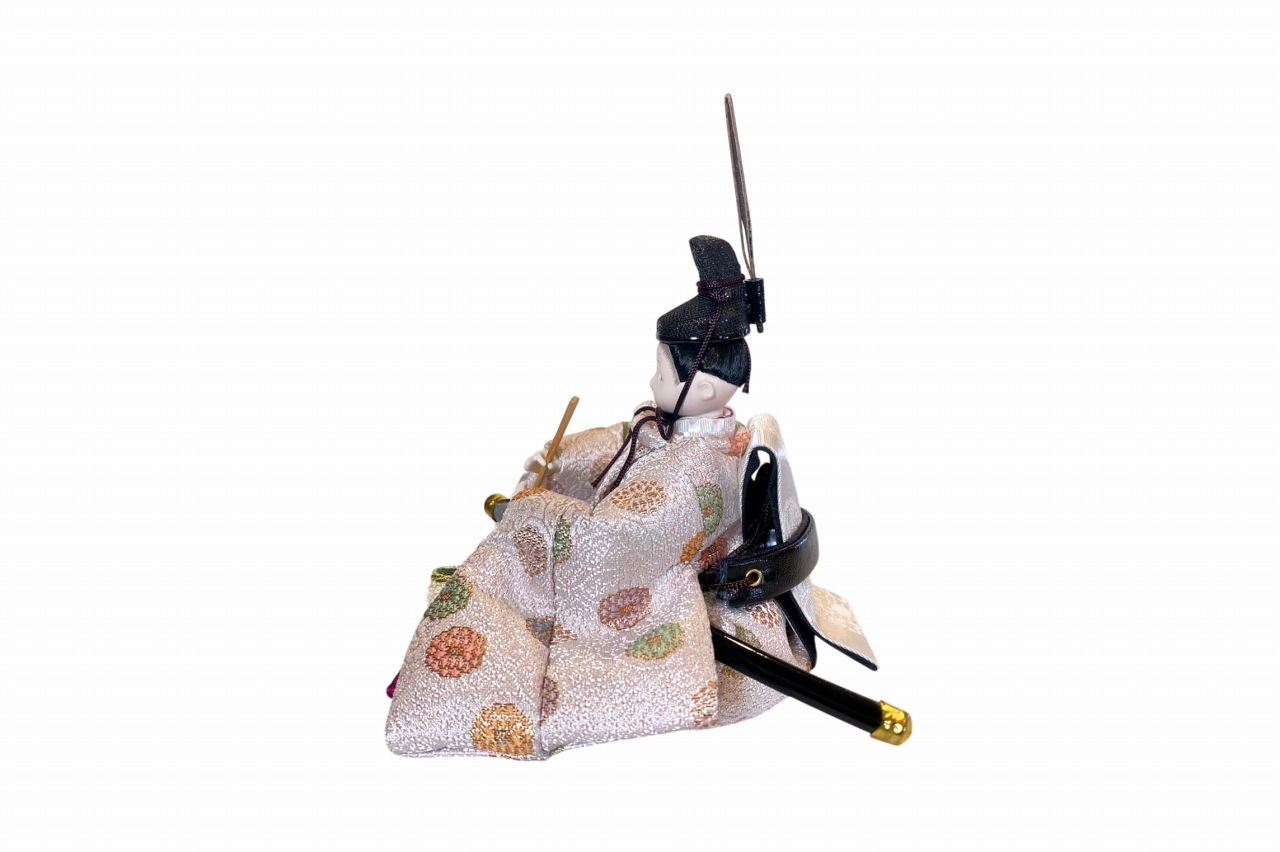 coco　お雛様　型染め額 coco円（まどか）衣裳着親王飾り雛人形 高岡塗台 満月木