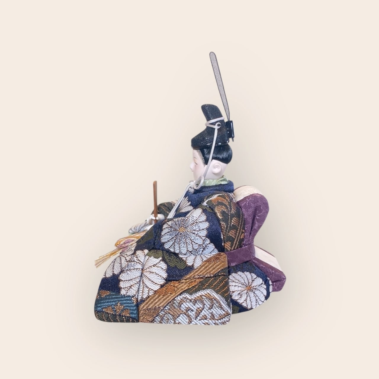 rico-粋-きょうか 木目込み親王飾り雛人形 木台 麻落水和紙桜花屏風