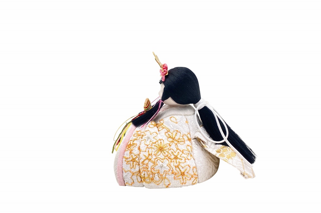 rico真愛（まな）木目込み親王飾り雛人形 高岡塗台 麻落水和紙屏風