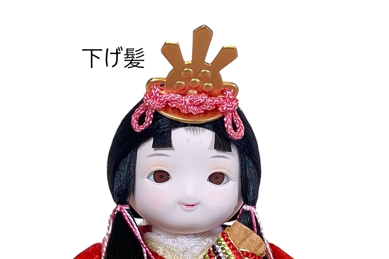 rico来那（らな）木目込み親王飾り雛人形 高岡塗台 木らでん屏風