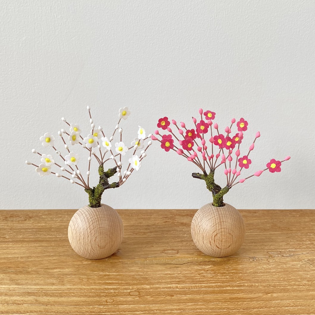 rico茉誉（まほろ）木目込み親王飾り雛人形 高岡塗台 ミルキー桜蒔絵