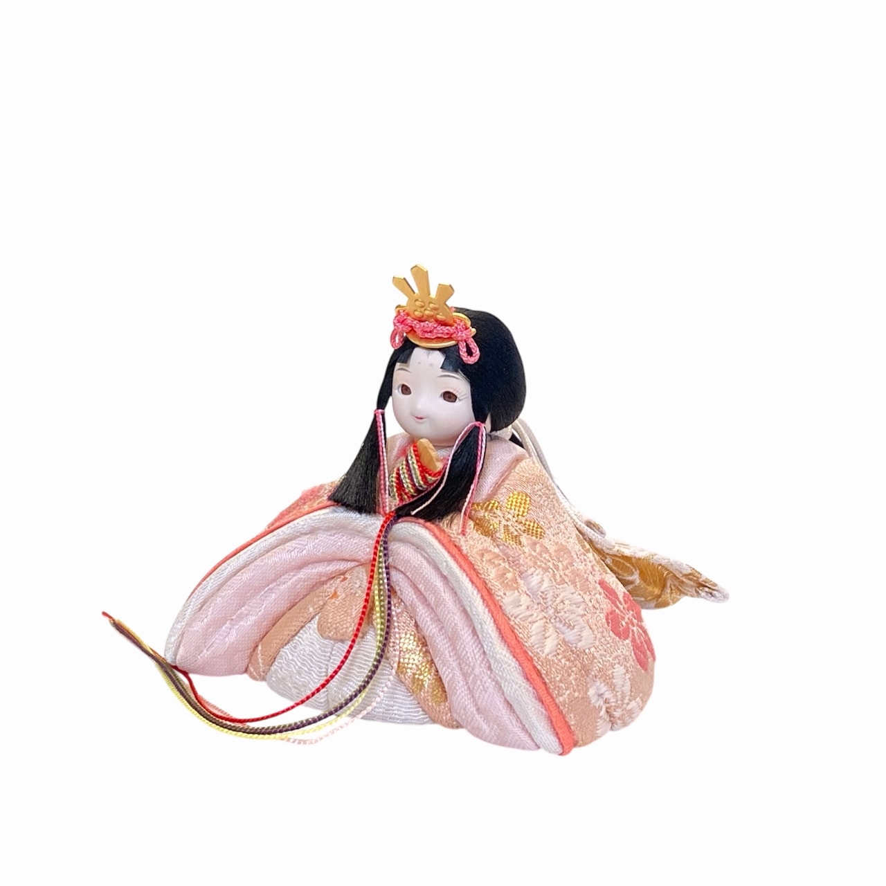 rico茉誉（まほろ）木目込み親王飾り雛人形 高岡塗台 ミルキー桜蒔絵