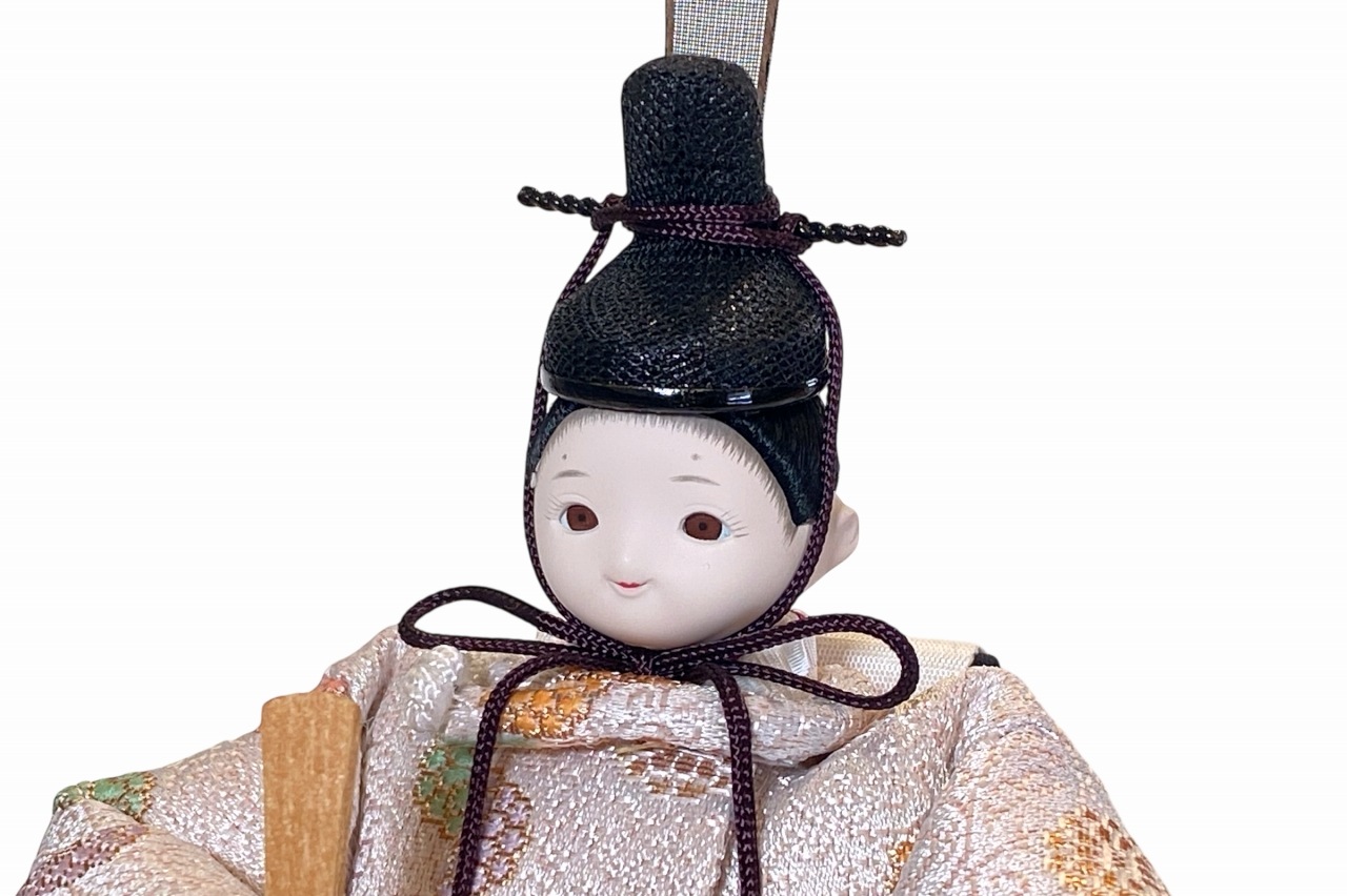 coco円（まどか）衣裳着親王飾り雛人形 colocoloロングアッシュピーチ