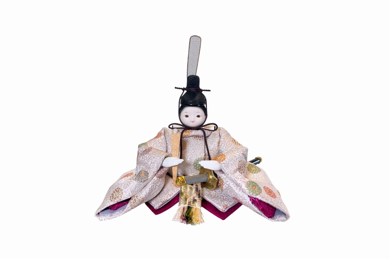 coco円（まどか）衣裳着親王飾り雛人形 colocoloロングアッシュピーチ