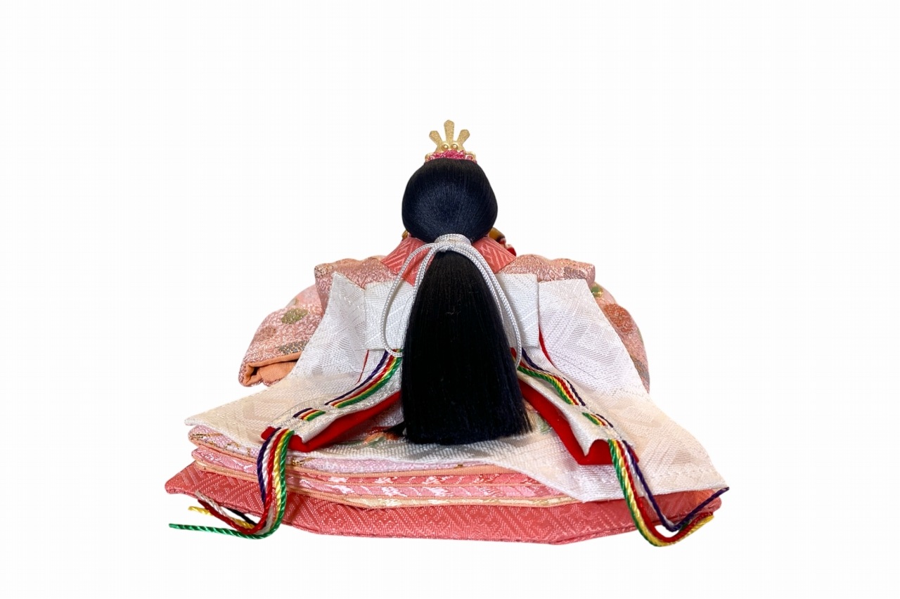 coco円（まどか）衣裳着親王飾り雛人形 colocoloロングアッシュピーチ