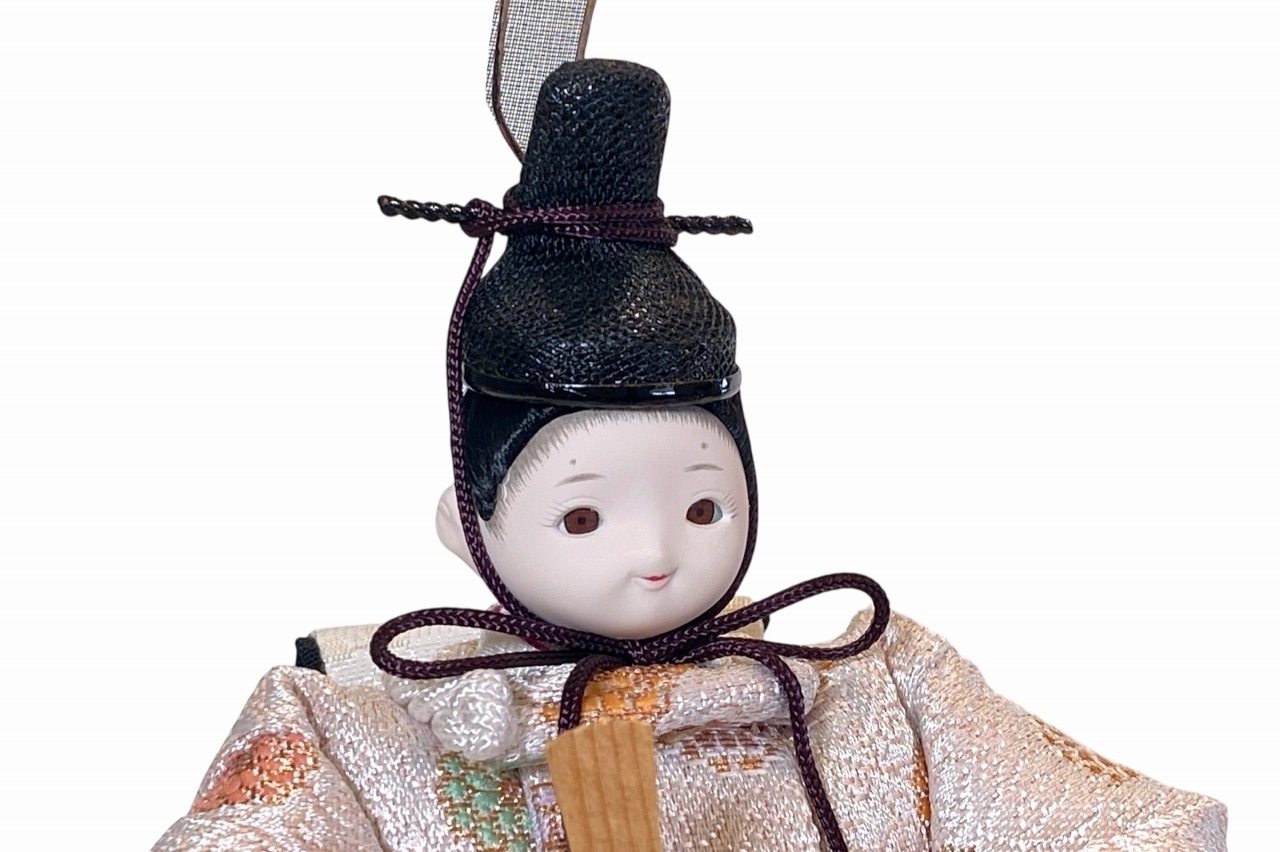 coco円（まどか）衣裳着親王飾り雛人形 colocoloロングアッシュピーチ