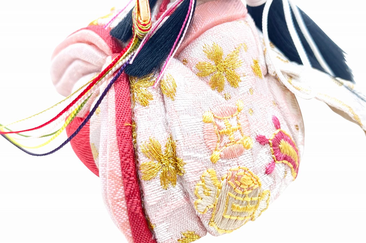 rico来那（らな）木目込み親王飾り雛人形 デプト台 落水和紙屏風