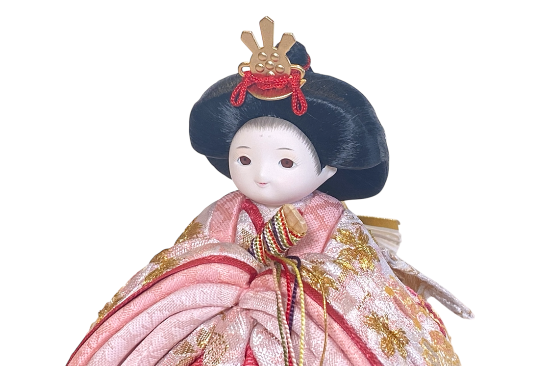 rico来那（らな）木目込み親王飾り雛人形 デプト台 落水和紙屏風