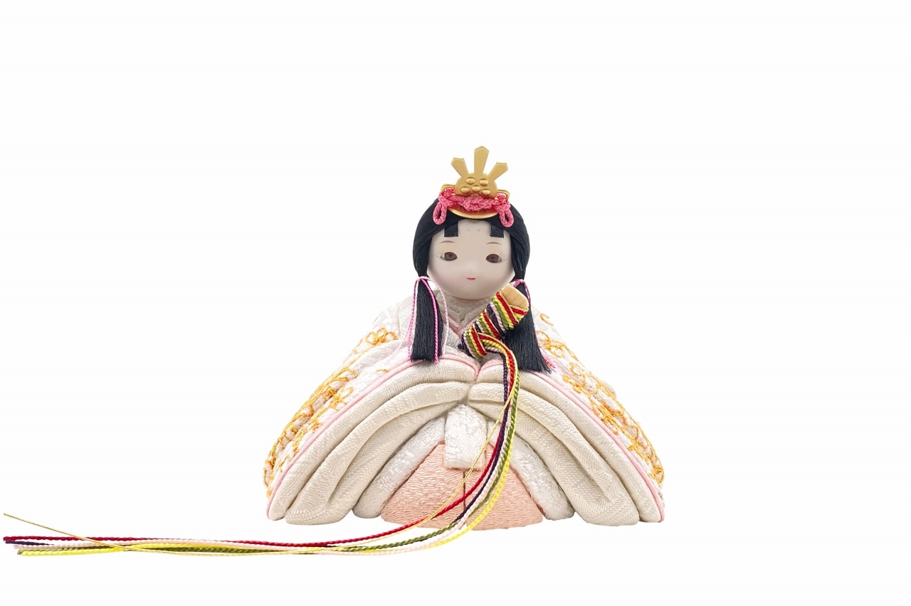 rico真愛（まな）木目込み親王飾り雛人形 高岡塗台 ミルキー屏風