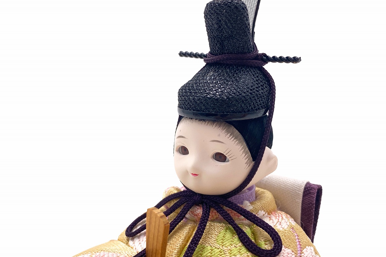 rico琴乃（ことの）木目込み親王飾り雛人形 木台 白布地に小桜屏風