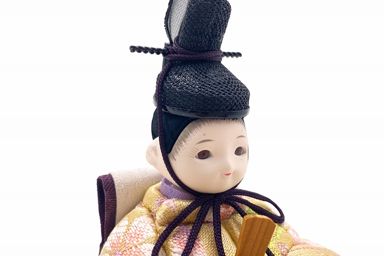 rico琴乃（ことの）木目込み親王飾り雛人形 木台 白布地に小桜屏風