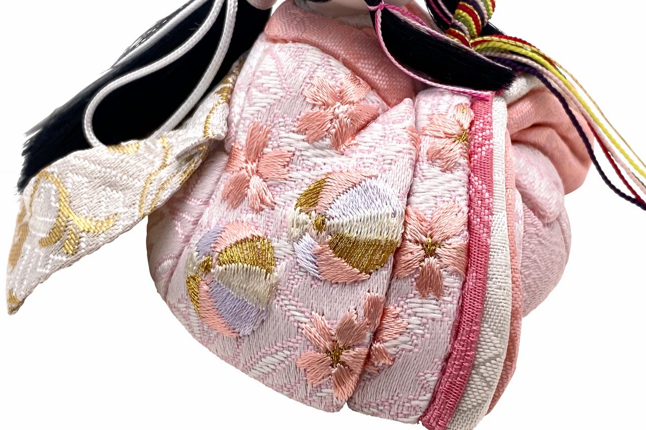 rico紗香（さやか）木目込み親王飾り雛人形 デプト台 金桜刺繍
