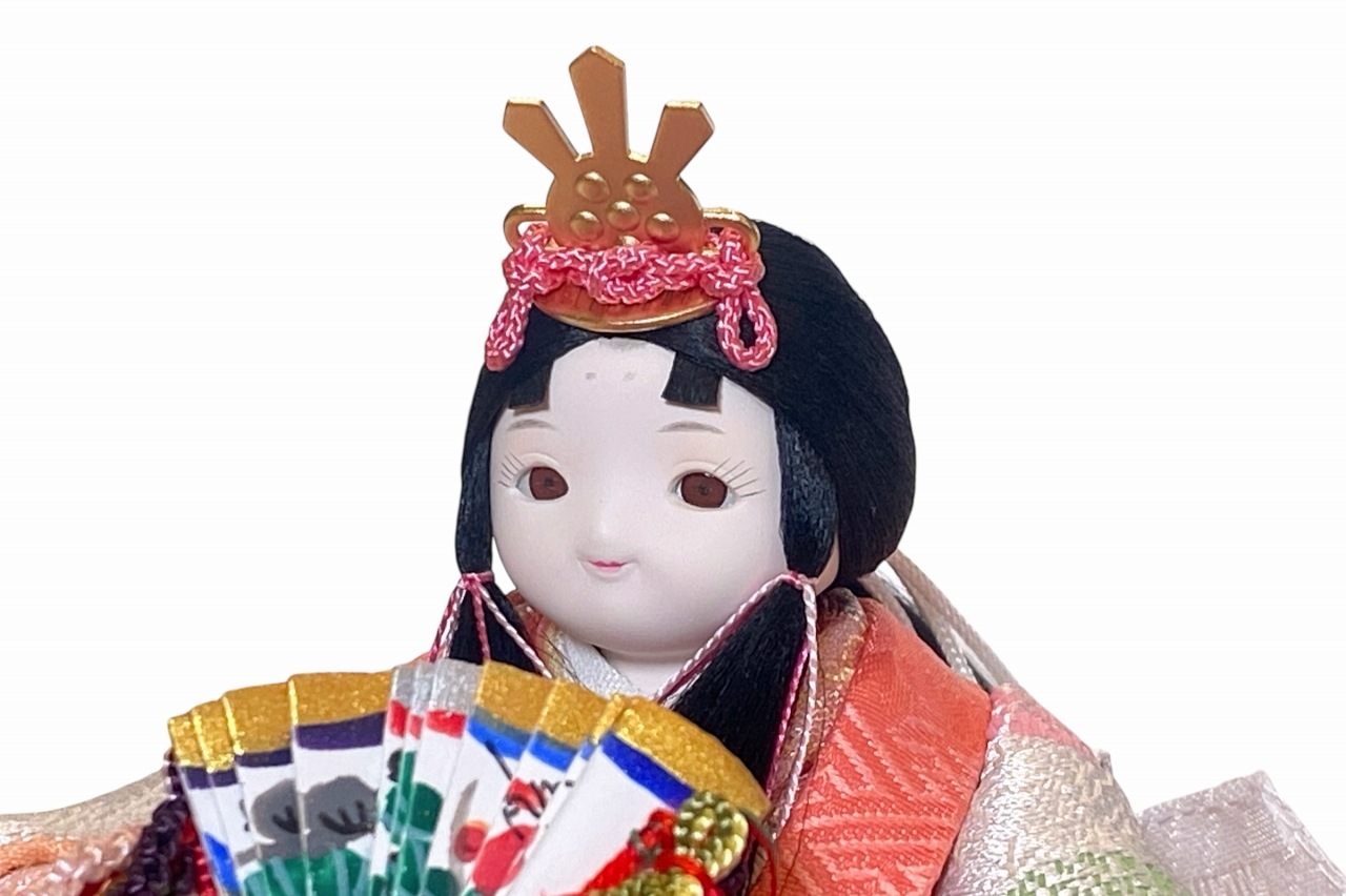 coco詩（うた）衣裳着親王飾り雛人形 丸木台 雪花丸型照明