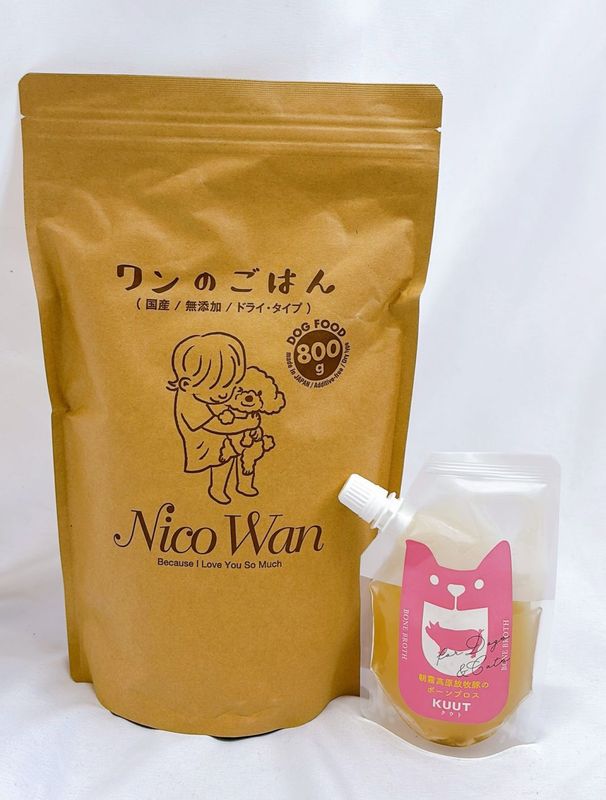 【ワンのごはん フィッシュ】800gと【ボーンブロス】120mlのセット