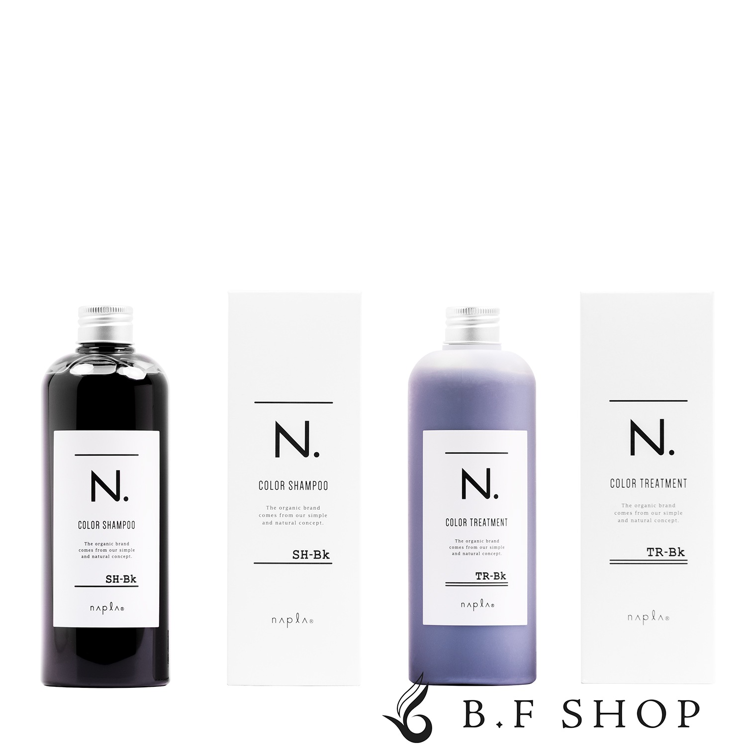 【セット品】ナプラ N. カラーシャンプー Bk ブラック 320ml ＆ トリートメント 300g エヌドット napla LSC