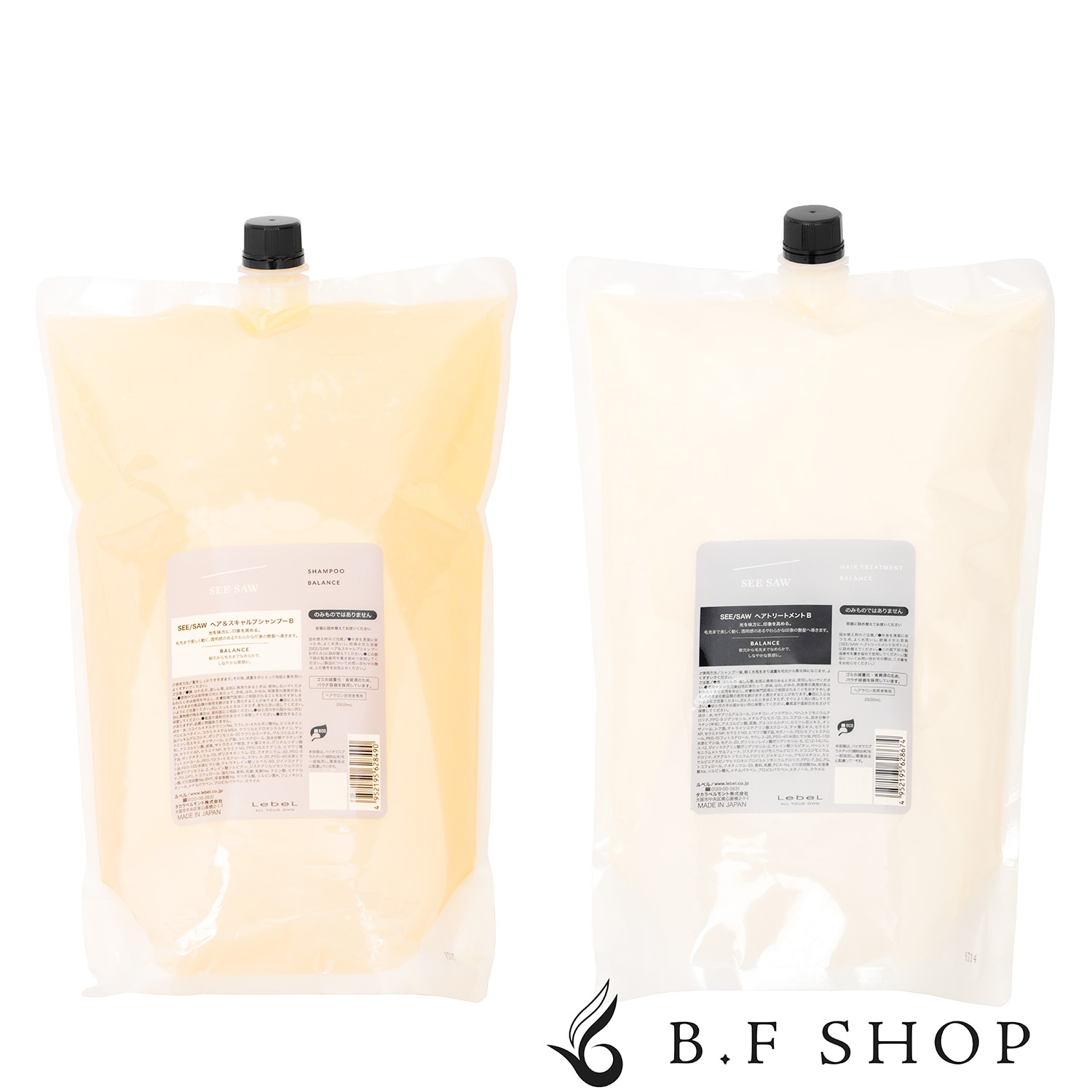 ルベル シーソー バランス シャントリ 2500ml 2500g （詰替用） セット品】ルベル シーソー シャンプー バランス 2500ml
