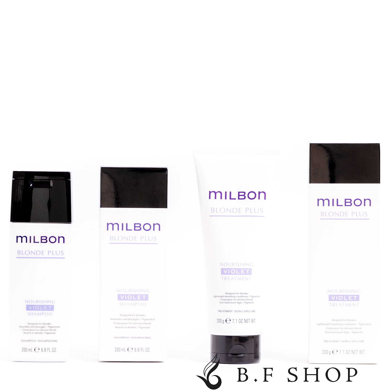 【セット品】ミルボン ナリッシング バイオレット カラー シャンプー &カラートリートメント 200ml グローバル ミルボン ブロンドプラス milbon LSC