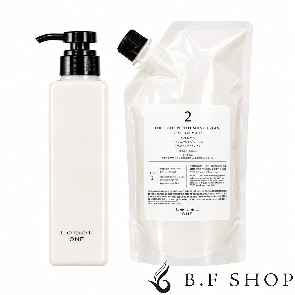 【セット品】ルベル ワン リプレニッシングクリーム 400ml レフィル ディスペンサーボトル付き LSC 