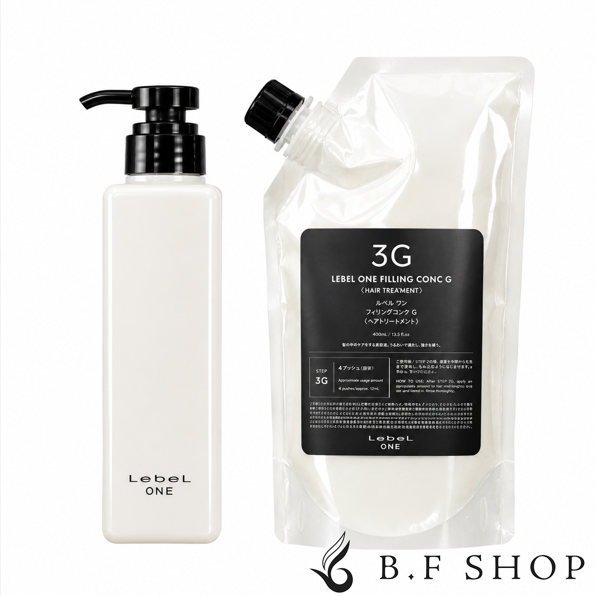 【セット品】ルベル ワン フィリングコンク G 400ml レフィル ディスペンサーボトル付き LSC 