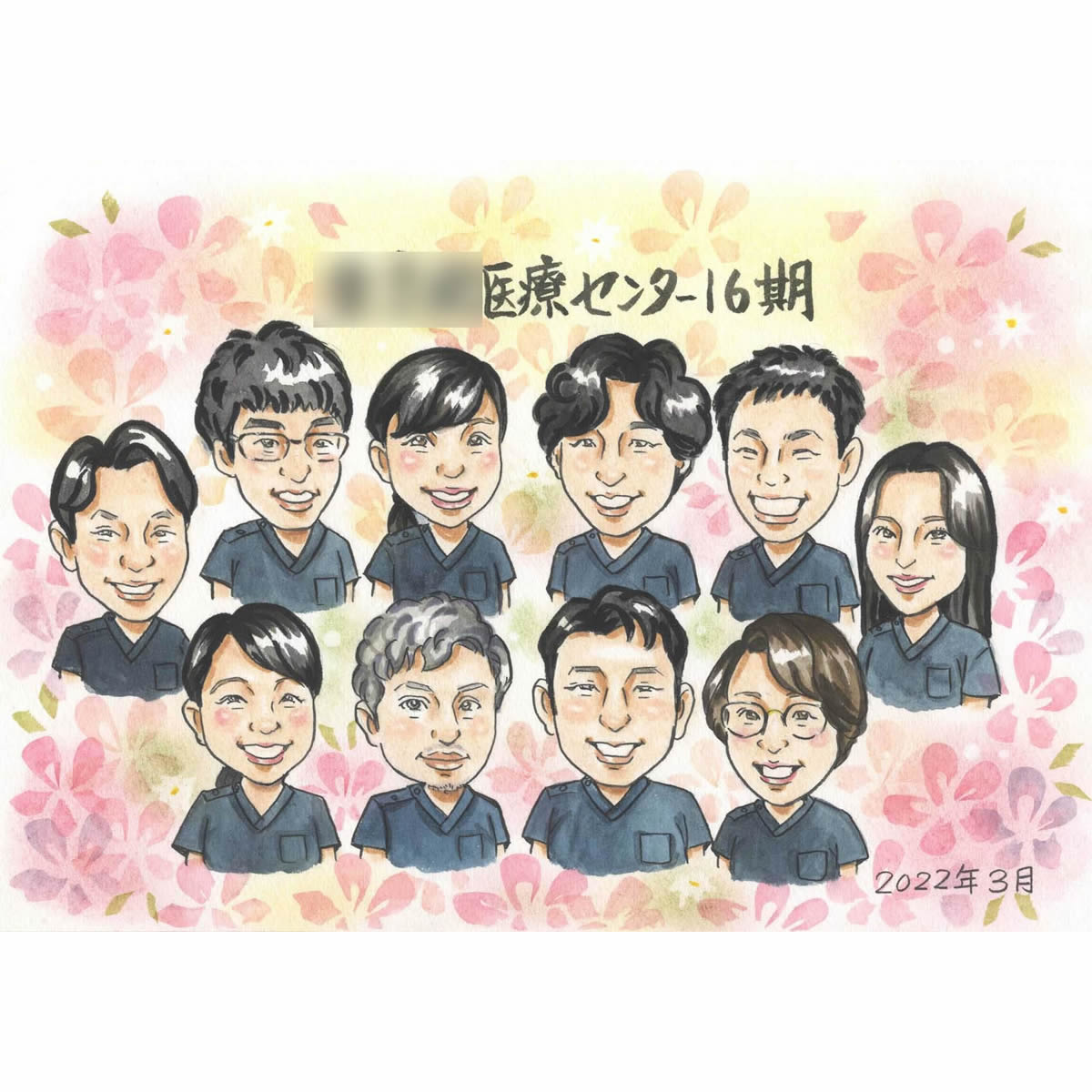 退職祝い 記念品 恩師や仲間に贈る退職祝いの似顔絵 定年 退職